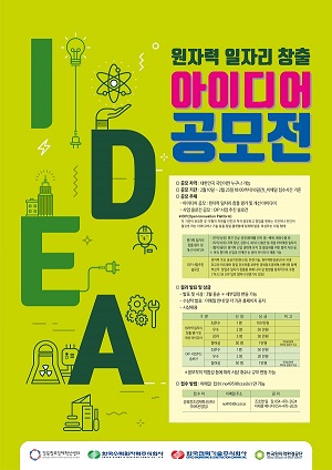 원자력 일자리 창출 아이디어 공모전 포스터.