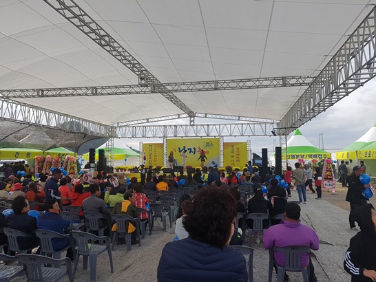 지난 2019년 섬 낙지 축제때의 모습