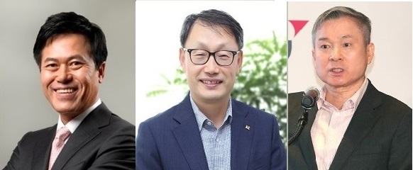 ▲박정호 SK텔레콤 사장·구현모 KT 사장·하현회 LG유플러스 부회장
