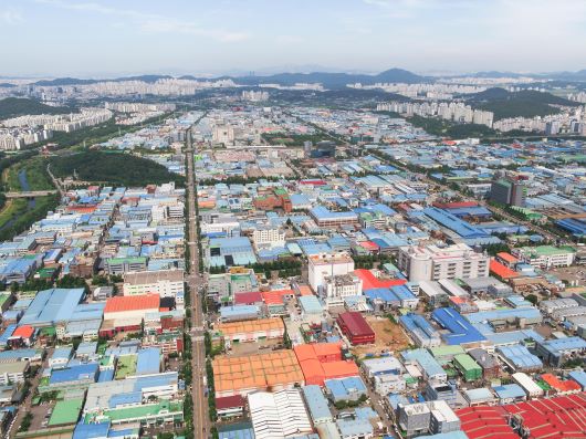 남동국가산업단지 2017년 (인천시 도시경관 변천기록 아카이브 제공)