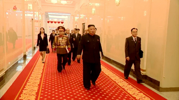 북한 조선중앙TV는 노동당 제8차 대회가 5일 평양에서 김정은 국무위원장이 참석한 가운데 개막했다고 6일 방송했다. [뉴시스]