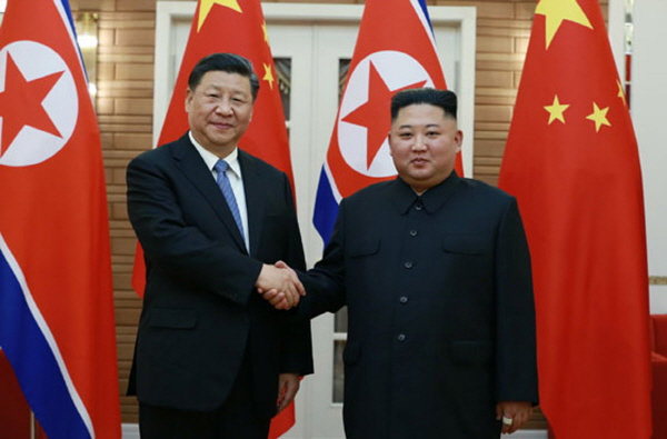 시진핑 중국 국가주석과 김정은 북한 국무위원장 [뉴시스]