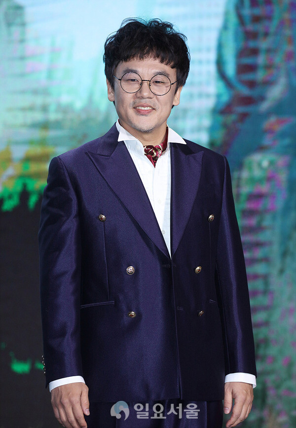 넷플릭스 시리즈 기생수: 더 그레이 제작발표회에 참석한 김인권