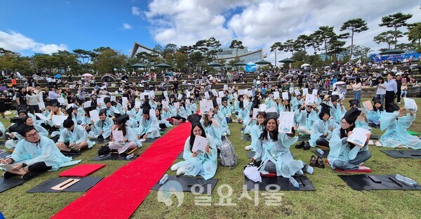 조선 과거시험 체험형 소통극 한글대전 ‘세종, 인재를 뽑다’ 전경(사진=김교연 기자) 