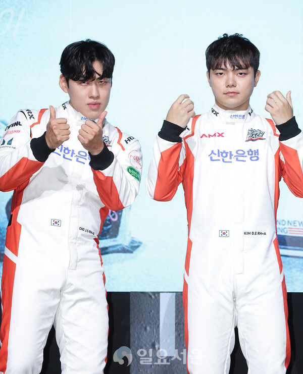 예능 슈퍼레이스 프리스타일 제작발표회에 참석한 조진세-김동은