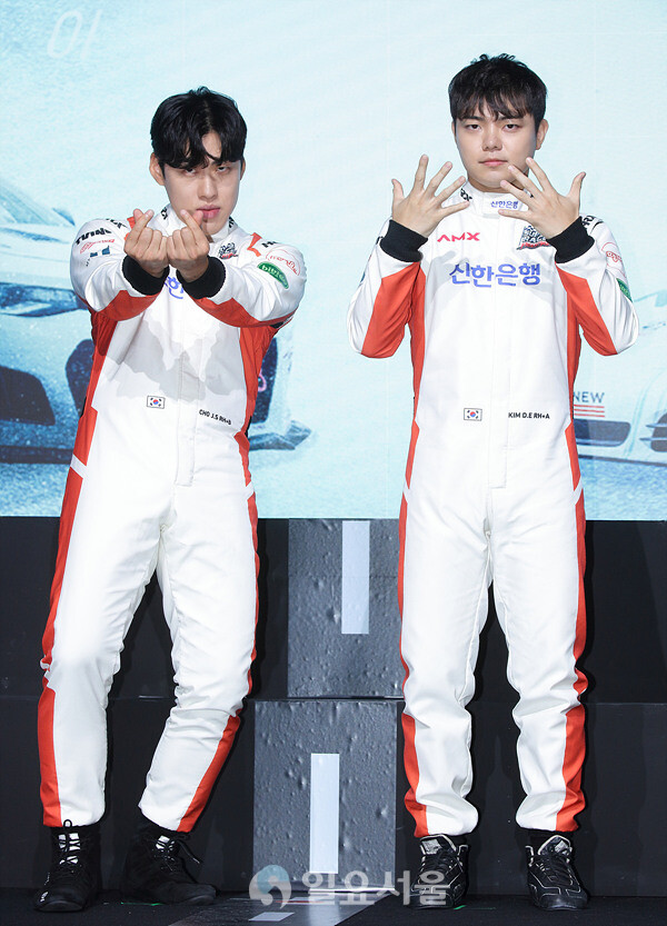 예능 슈퍼레이스 프리스타일 제작발표회에 참석한 조진세-김동은