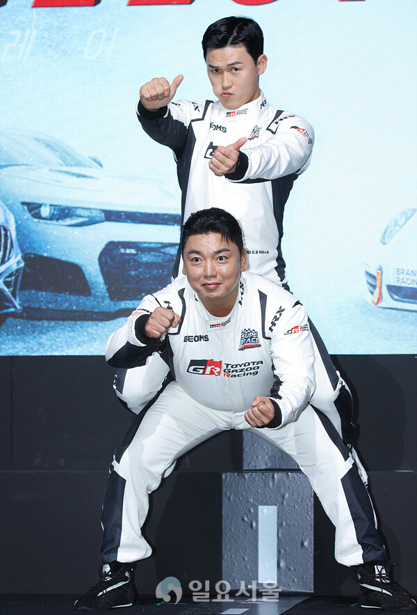 예능 슈퍼레이스 프리스타일 제작발표회에 참석한 최광빈-곽범