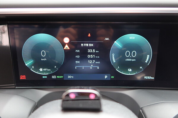 디 올 뉴 팰리세이드 하이브리드 디지털계기판 [이정하 자동차전문기자]