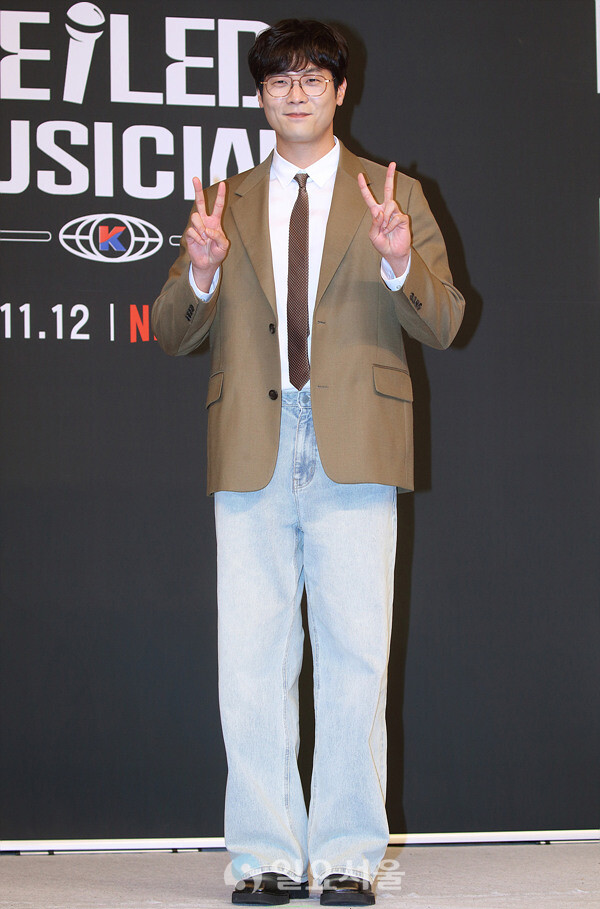 예능 베일드 뮤지션 제작발표회에 참석한 최다니엘