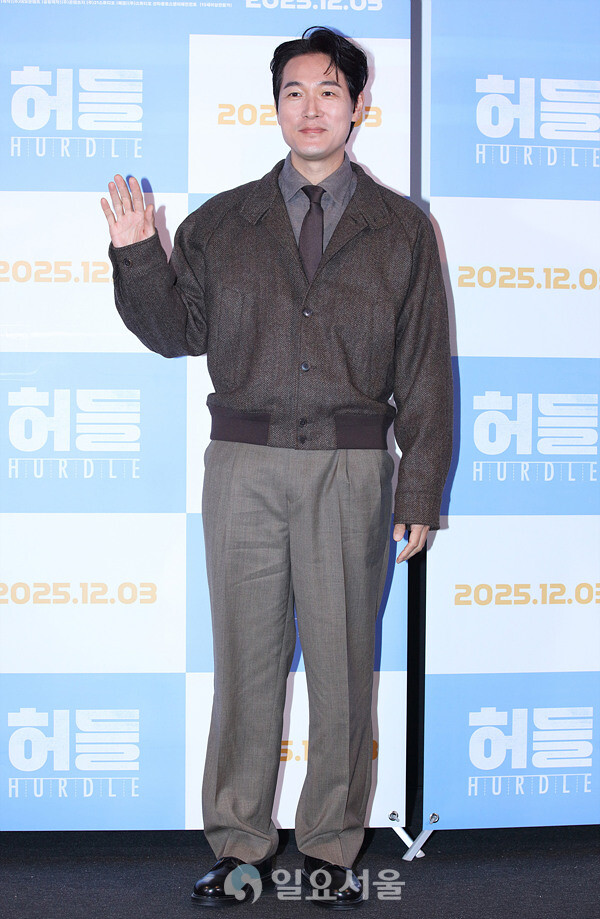 영화 허들 언론시사회에 참석한 김영재