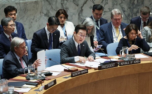 이 대통령 유엔총회 안보리 회의 주재. 뉴시스