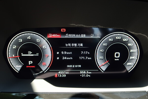 더 뉴 아우디 A3 디지털계기판 [이정하 자동차전문기자]