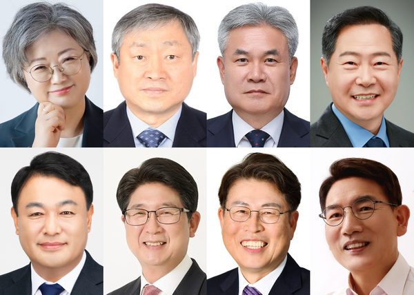 사진설명 왼쪽 위부터 강매애 박백범 안광식 원성수 유우석 이길주 임전수 최테호